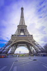 Paris, France, February 8, 2016: Eiffel tower, Paris, France - one of the simbols of this city