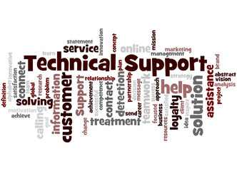 Technical Support, word cloud concept 4