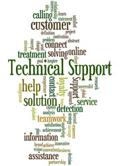 Fototapeta premium Technical Support, word cloud concept 8