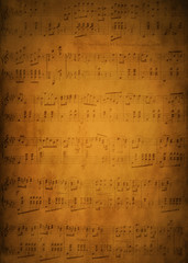 Fototapeta premium Old sheet music background