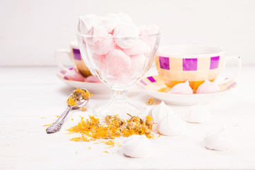 tea with meringue