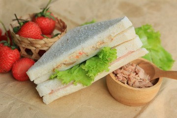 tasty sandwich tuna ham