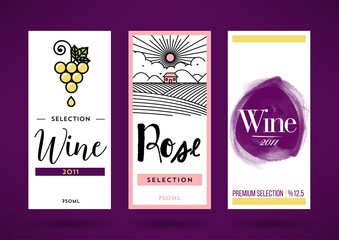 Trendy Vector Wine Packaging Template