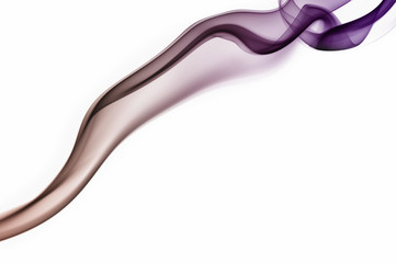 Real photographed abstract smoke on white background.