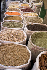 Caratteristica rivendita di lugumi del sk di Tripoli in Libia