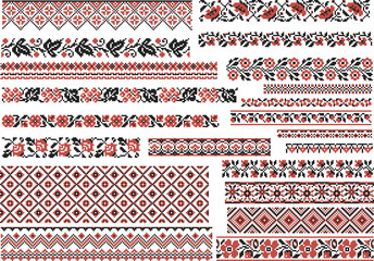 Set of Patterns for Embroidery Stitch