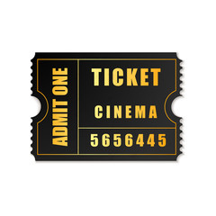 Admit One ticket icon isolated