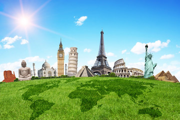 Obraz premium Travel the world monuments concept