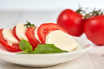 Caprese Tomatos, Mozzarella and Basil