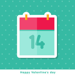 Valentine day icon in flat style