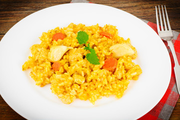 Healthy Food: Pilaf with Meat and Rice