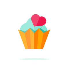 Valentine day icon in flat style