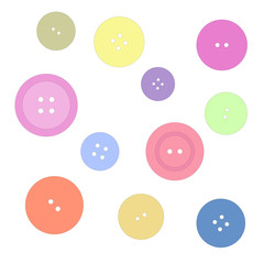 Nice picture with buttons painted in delicate colors