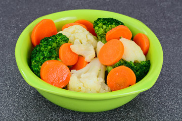 Vegetable Plate: Broccoli and Carrots. Diet Fitness Nutrition.