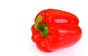 Fresh Red Bell Pepper. Isolated