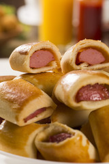 Sausage baked snacks. Brazilian snacks.