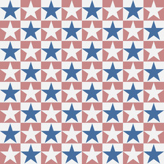 Obraz premium Seamless American Star Patriotic Pattern