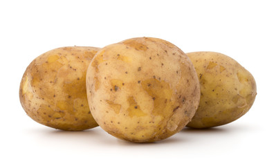 new potato tuber isolated on white background cutout