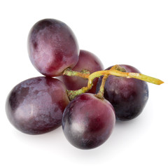 Red grape berry bunch isolated on white background cutout