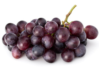 Red grape berry bunch isolated on white background cutout