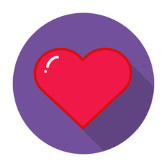 Heart Flat Icon. Vector illustration. 