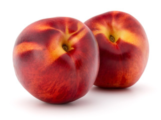 Nectarine fruit isolated on white background close up