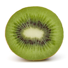 Naklejka na ściany i meble Sliced Kiwi fruit half isolated on white background cutout