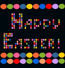 Print with eggs for Easter greeting