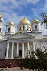 Fototapeta na wymiar Christian cathedral. / Alexander Nevsky Cathedral in Simferopol. Crimea.