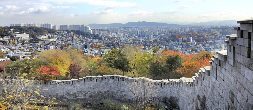 View of the Seonggwak fortress wall