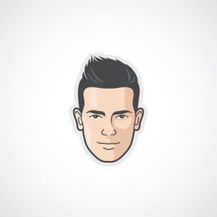 Man face - flat design 