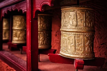 Photo sur Plexiglas Temple Moulins à prières bouddhistes , Ladakh