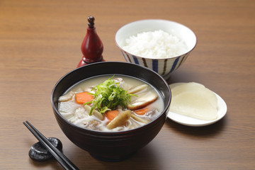 豚汁とご飯