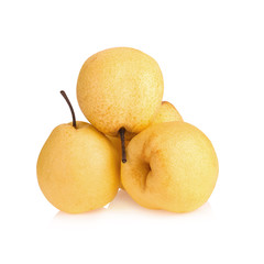 pear fruit over white background