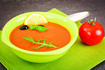 Sicilian Tomato Soup. National Italian Cuisine