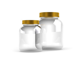 Glass Jars with gold covers
