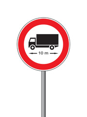 no vehicles length than indicated - traffic sign