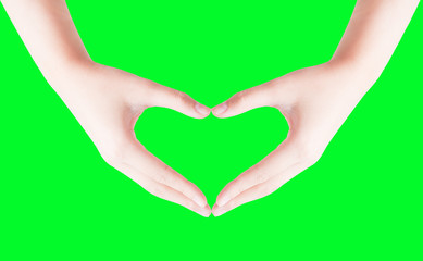 Obraz premium Heart shape making of hands