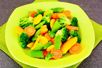Steamed Vegetables Potatoes, Carrots, Corn, Green Beans, Onion