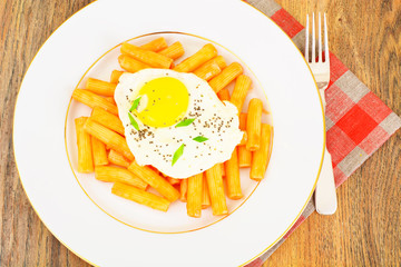 Pasta with Egg and Chia Seeds