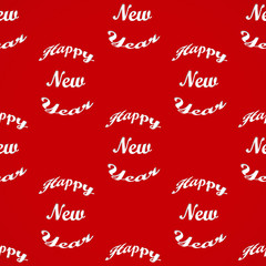 Seamless wallpaper with the inscription Happy New Year