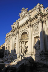 ROME, ITALY - DECEMBER 20, 2012: Famous Trevi Fountain in Rome, Italy