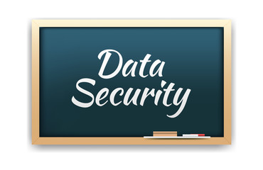 Obraz premium Data Security Chalkboard