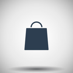 Flat black Shopping Bag icon