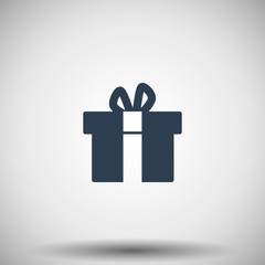 Flat black Gift  icon