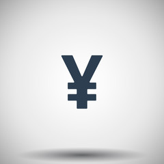 Flat black Yen icon