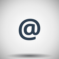Flat black E-Mail icon