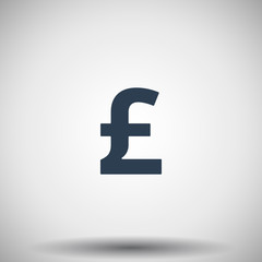 Flat black Pound icon