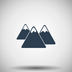 Flat black Mountain icon