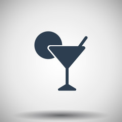 Flat black Cocktail icon